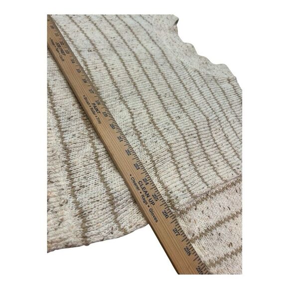 Free People Starlight Sweater Pearl Island Stripes Cream Oatmeal Comfy Size L - Picture 11 of 12